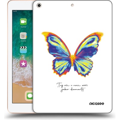 Picasee silikónový obal Apple iPad 9.7 2018 6. gen Diamanty White prehľadný