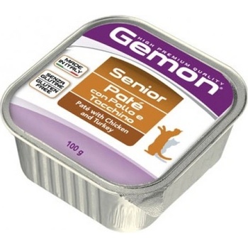 Gemon PATE CAT Senior with Chicken and Turkey - пастет за котки в напреднала възраст с пиле и пуйка 100 гр, Италия - 0810