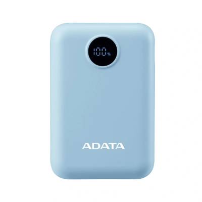 ADATA C100 Powerbank 10000mAh Цифров дисплей Светлосин (PC10022-12LB)