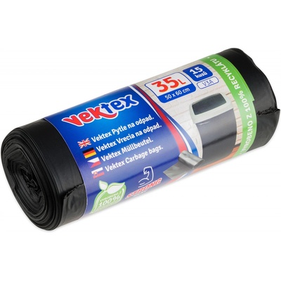 Vektex Pytle 35l 22µm 15ks černé