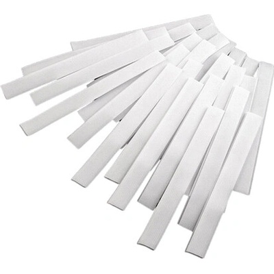 Suchý zips háčik + plyš strihaný šírka 20 mm - biela (25 pár)