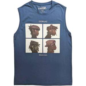 Gorillaz Demon Days Denim Blue M Риза (GORTANK03MD02)