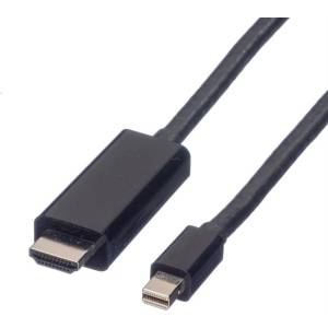 Roline Кабел Roline 11.99. 5796, Mini DisplayPort(м) към HDMI(м), 2m, черен (11.99.5796)