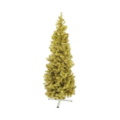 Umělý Vánoční stromek jedle metalický, zlatá, 210 cm