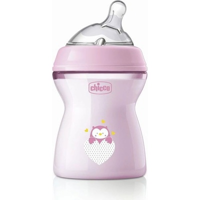 Chicco sklenená fľaša ružová 250 ml