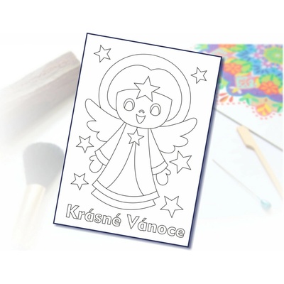 Radost v písku Šablona na pískování krásné vánoce andělíček A6 – Zboží Dáma