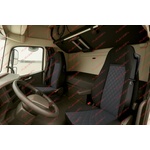  Комплект 1+1 тапицерия от еко кожа за volvo fh euro 6 2016-2020 - черно