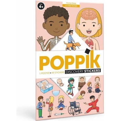 POPPIK Vzdělávací samolepkový plakát Lidské tělo