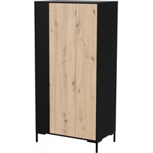 Cama Merci 90 x 55 x 184 cm černá / dub artisan