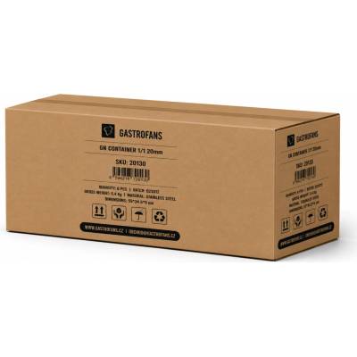 Gastrofans Výhodný multipack 6x Gastronádoba 1/1 GN 20 mm, nerezová, plná