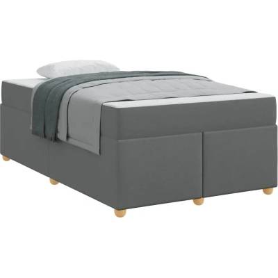 zahrada-XL 3399350 Rám postele s matrací Tmavě šedá textil
