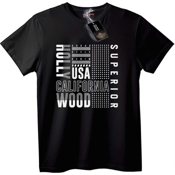 NOONEBRAND Тениска Hollywood USA California - M, Black