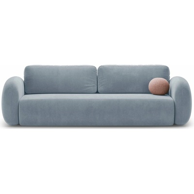 Cosmopolitan Design Sivomodrá zamatová rozkladacia/s úložným priestorom pohovka 262 cm Tonale