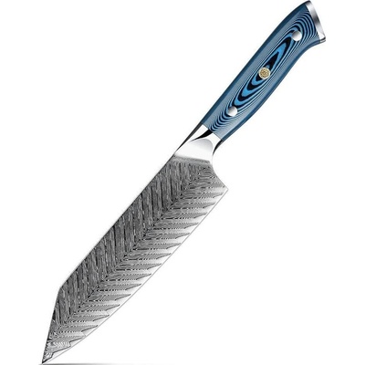 IZMAEL Damaškový kuchynský nôž Tukami Bunka/Modrá 18 cm
