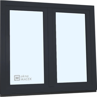 KNIPPING Plastové okno - 70 AD, 1500x1500 mm, O+OS klapačka, antracit Barva, imitace: antracit/bílá (jednostranně)