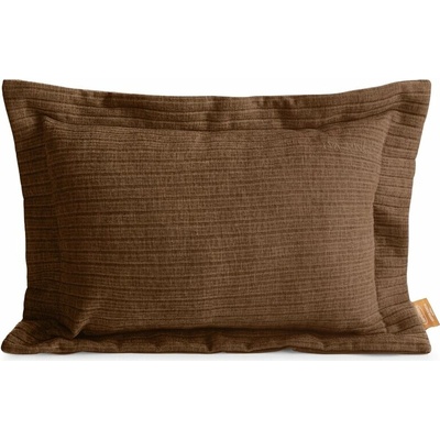 Takoy Povlak na polštář 40x60 cm z žinylkové látky světle hnědý s viditelnou ozdobnou vazbou Eva Minge Elegante-HF-476294 | 30 x 50 cm