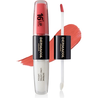 Dermacol 16H Lip Colour Extreme Long-Lasting Lipstick dlhotrvajúca dvojfázová farba a lesk na pery No. 26 8 ml