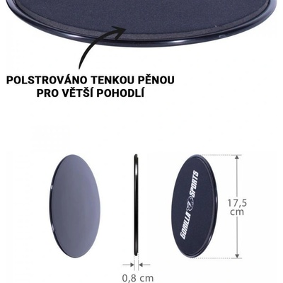 Gorilla Sports klouzavé disky, 2 ks