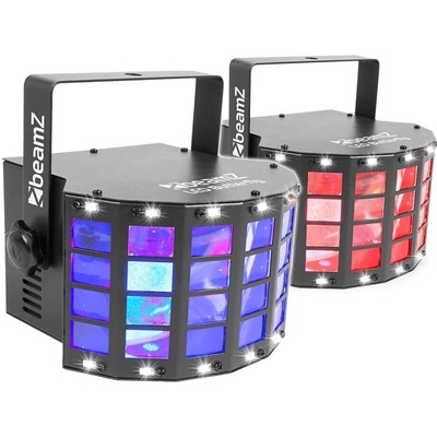 BeamZ set 2 LED Butterfly discolamp s LED stroboskopom 2-in-1 svetelný efekt