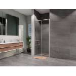 Lansanit LUX Slim Tadao - Двукрилна душ врата 80 см, хром/прозрачно стъкло LAN03025 (LAN03025)