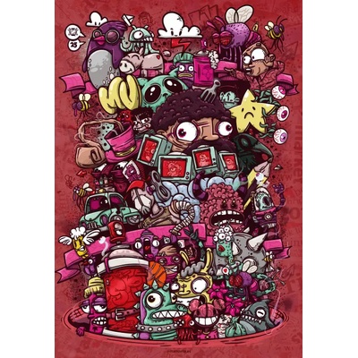 Grafika - Puzzle Illustrated Deliriums - 1 000 piese