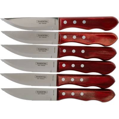 Tramontina Комплект ножове за пържоли JUMBO, 6 бр. , червени, Tramontina (TRAM29899164)
