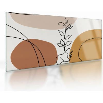 Sklenený obraz - Boho Shapes, jednodielne 100x50 cm na skle