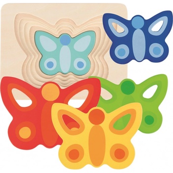 Goki vícevrstvé puzzle Motýlek