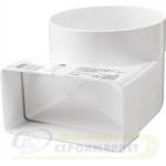 VENTS КОЛЯНО ПЛОСКО КРЪГЛО ЗА ВЪЗДУХОВОД 822 ф125 60х204 ПВЦ (822)