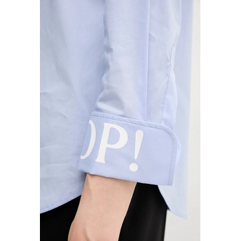 JOOP! Риза Joop! дамска в синьо със стандартна кройка с класическа яка 30047553 (30047553)