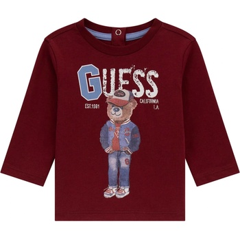 Guess Блуза с дълъг ръкав Guess - Мече с шапка, червена, 24 м (20253-I5YI04-K8HM4-G577-24M)