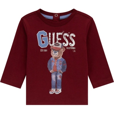 Guess Блуза с дълъг ръкав Guess - Мече с шапка, червена, 24 м (20253-I5YI04-K8HM4-G577-24M)