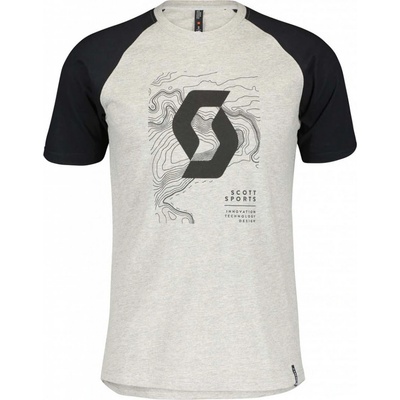 Scott s krátkym rukávom ICON RAGLAN SS šedá/čierna