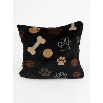 MKLuzkoviny.cz mikroplyš Exclusive Psí tlapky černé 40 x 40 cm – Zbozi.Blesk.cz