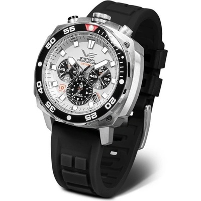 Vostok Europe VK67/650A722 Černý silikonový řemínek