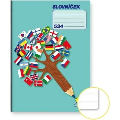 NOTES Zošit 534 Slovníček linkovaný 8 mm s dvoma kolmic