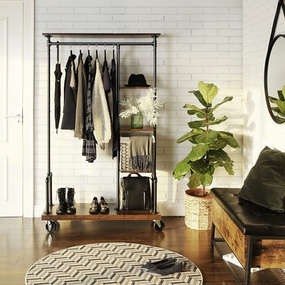 Vasagle Kerry hnědá / černá