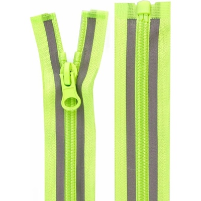 Reflexní spirálový zip No 5 délka 75 cm – dělitelný zip na bundy a mikiny