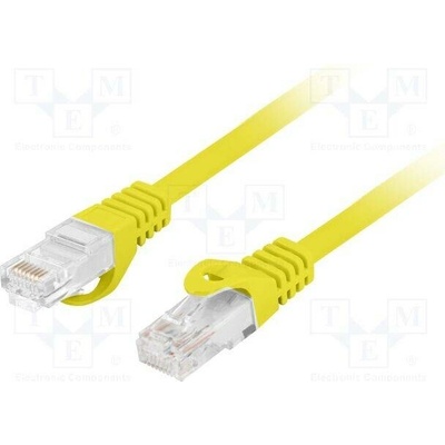 Lanberg PCU6-10CU-0100-Y Patch U/UTP Cat 6 RJ45 vidlice z obou stran lanko Cu 1m
