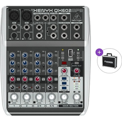 BEHRINGER Xenyx QX602MP3 Basic SET Смесителен пулт (XENYX QX602MP3_EU1-BASIC-SET)