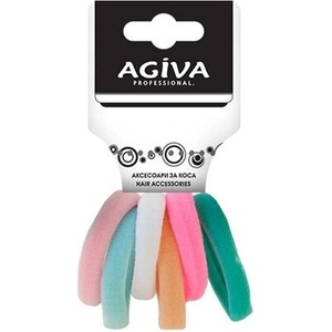 AGIVA Ластик за коса Agiva Professional, 4см, Цветен, 5бр (920402-223)