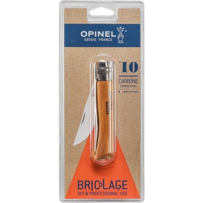 Opinel kapesni nuz c.10 zaviraci karbonova cepel drevena rukojet