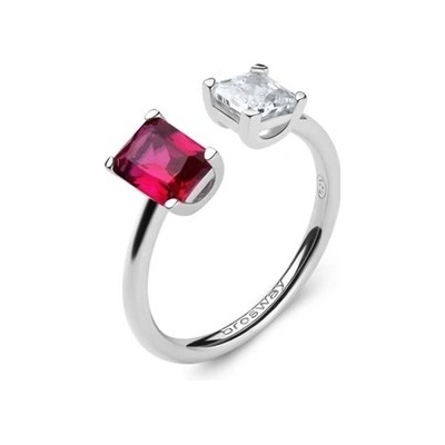 Stříbrný prsten s rubínem a zirkony Brosway Fancy Passion Ruby FPR10