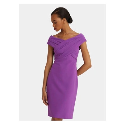 Lauren Ralph Lauren Коктейлна рокля 253936390004 Виолетов Slim Fit (253936390004)