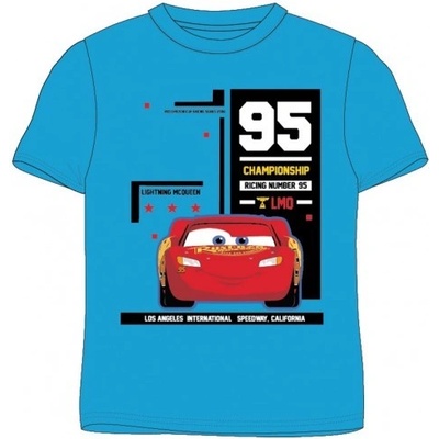 E plus M chlapčenské tričko s krátkym rukávom Cars Blesk McQueen modré