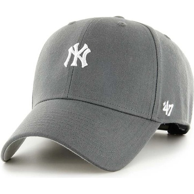 47 brand Памучна шапка с козирка 47 brand MLB New York Yankees в сиво с апликация B-BRMPS17WBP-CC (B.BRMPS17WBP.CC)