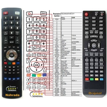 GENERAL TECHNIKA 24-644 V2 - съвместимо дистанционно управление на марката General (24-644 V2)