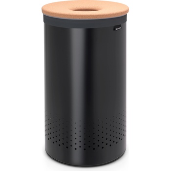 Brabantia Кош за пране Brabantia стоманен с корков капак 60 л черен (120022)