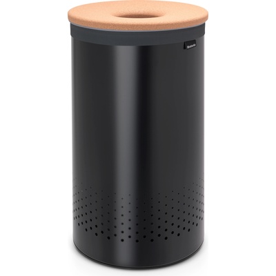 Brabantia Кош за пране Brabantia стоманен с корков капак 60 л черен (120022)