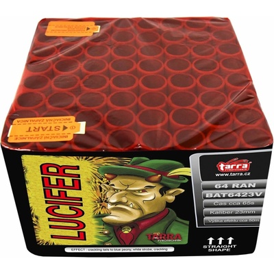 Ohňostroj Baterie výmetnic LUCIFER 64 ran 6 1 TARRA BAT6423V
